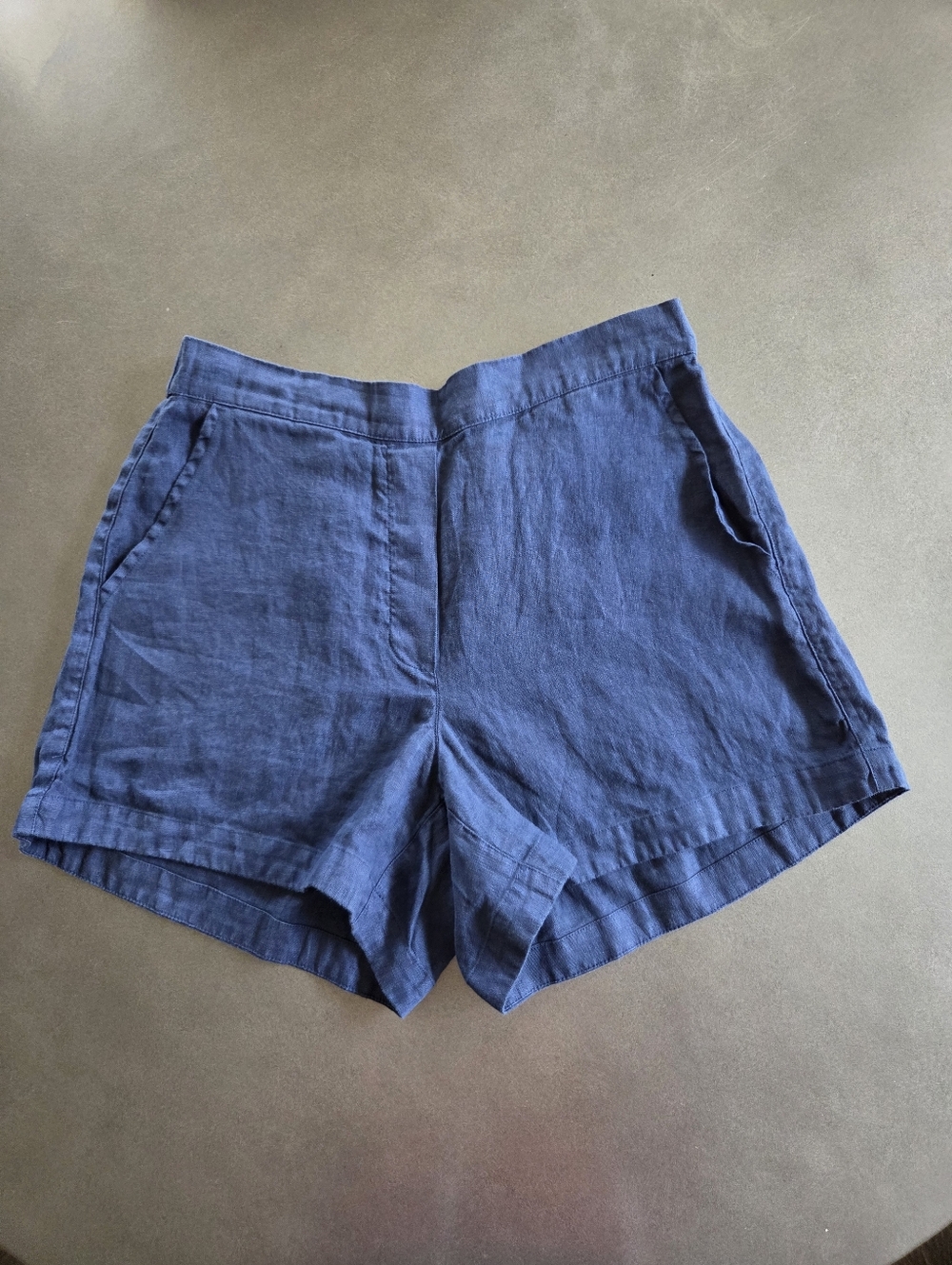 Frank & Eileen Linen Pull On Shorts Size Small Navy